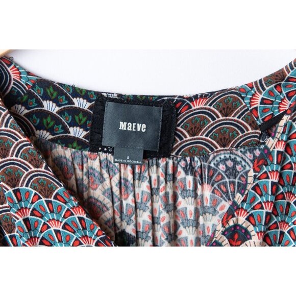 Anthropologie Maeve Women's Size S Multicolor Boho Dress Slip Swing - Picture 2 of 9